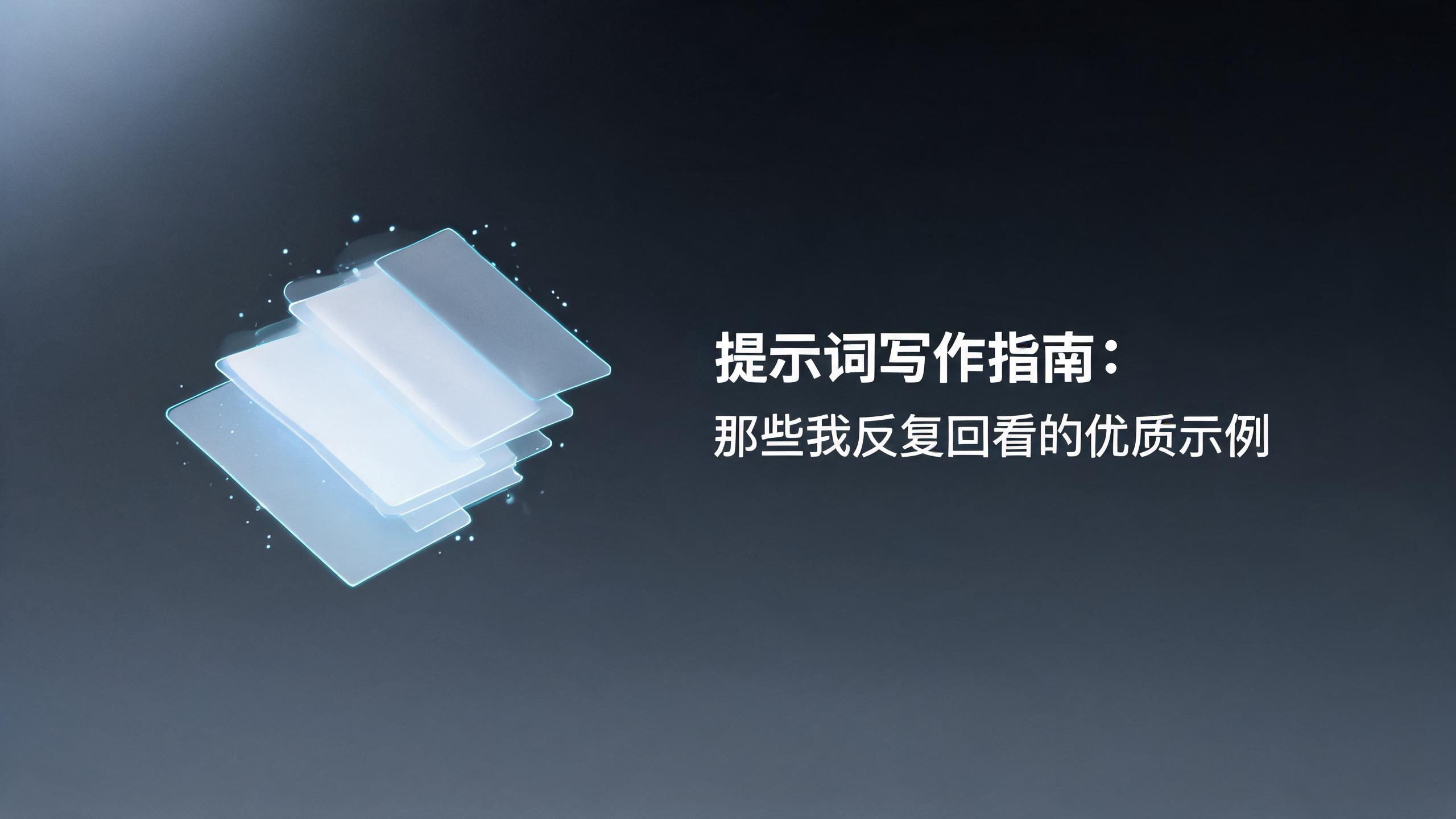 提示词写作指南：那些我反复回看的优质示例