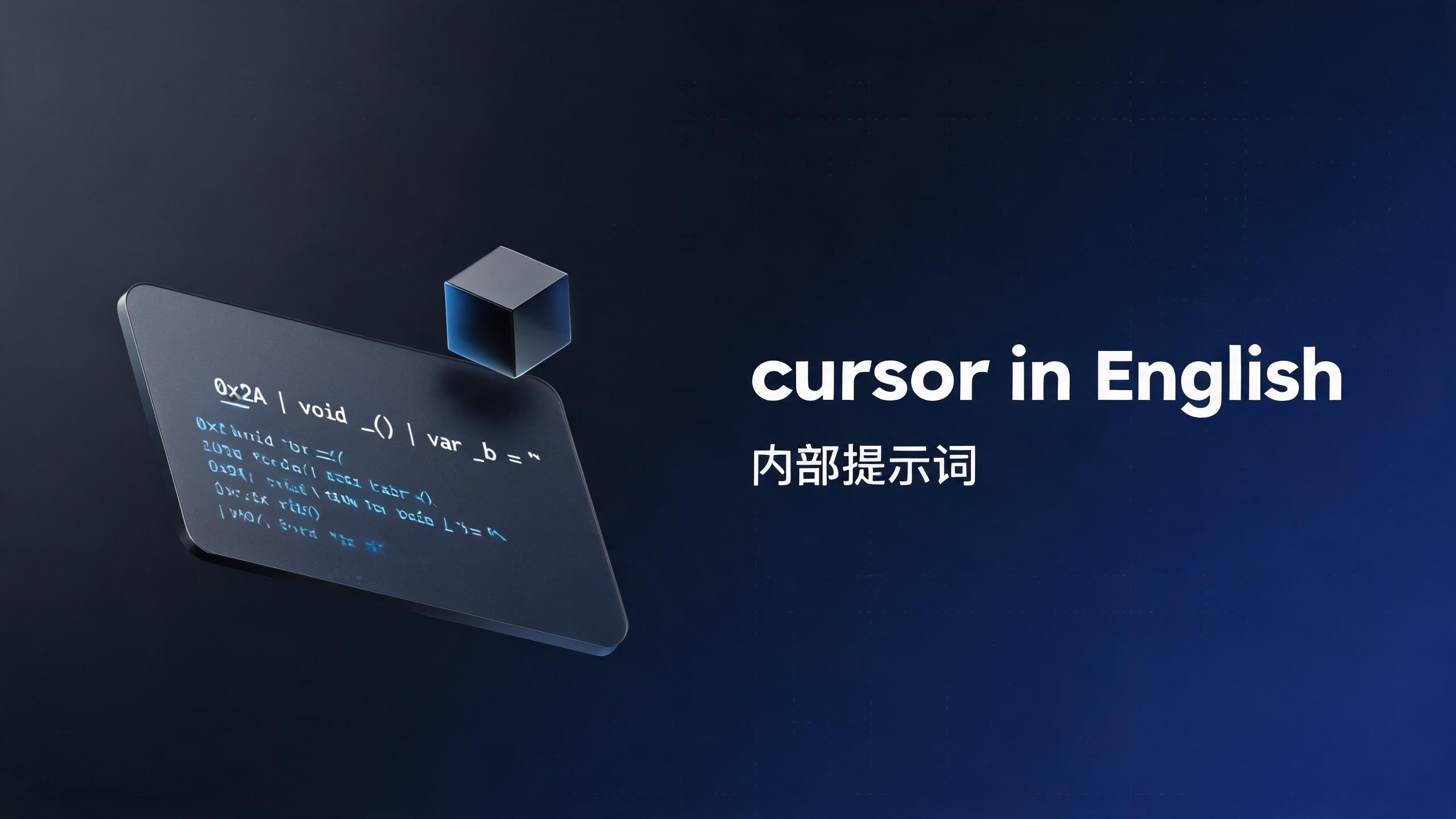 cursor 内部提示词