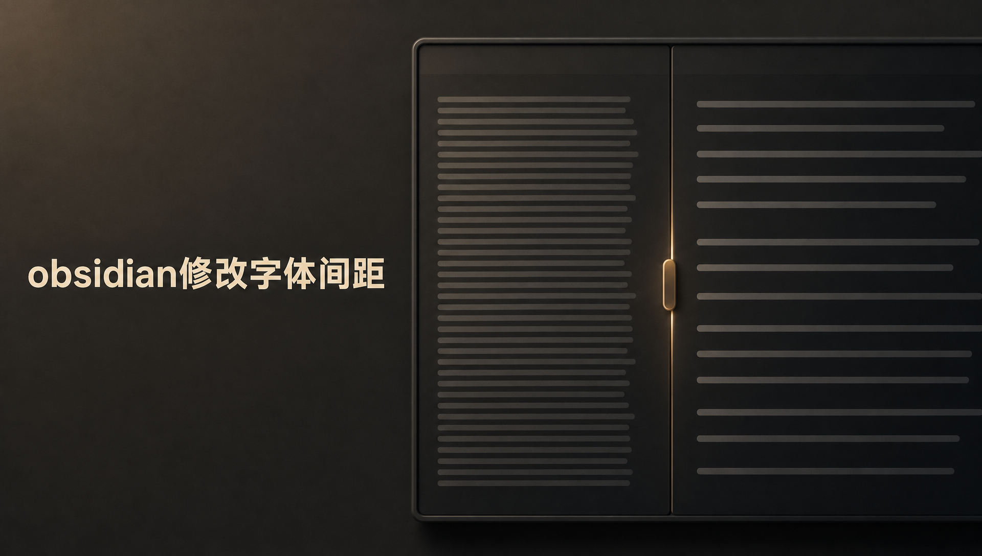 obsidian修改字体间距